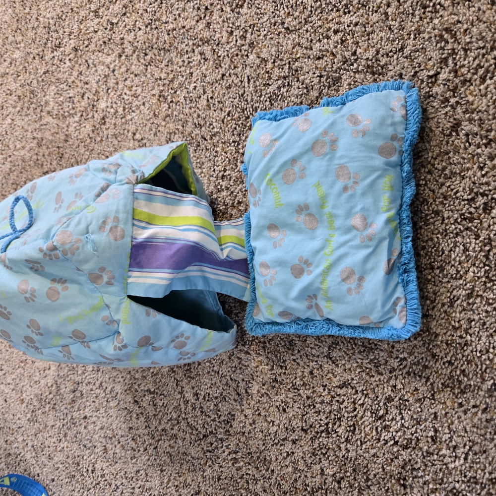 American girl coconut's doghouse and pillow